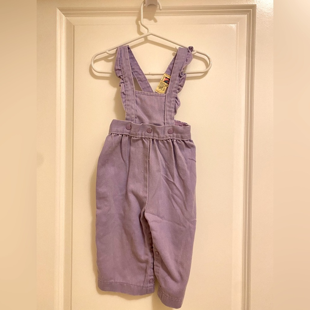 Vintage Carters ruffle convertible Overalls with removable top!